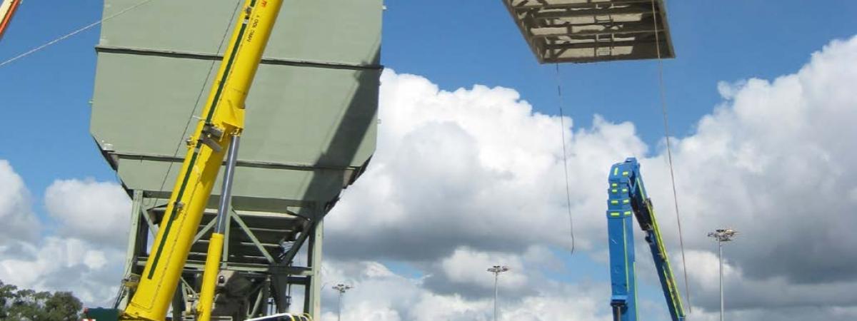 Crane assembling mobile plant