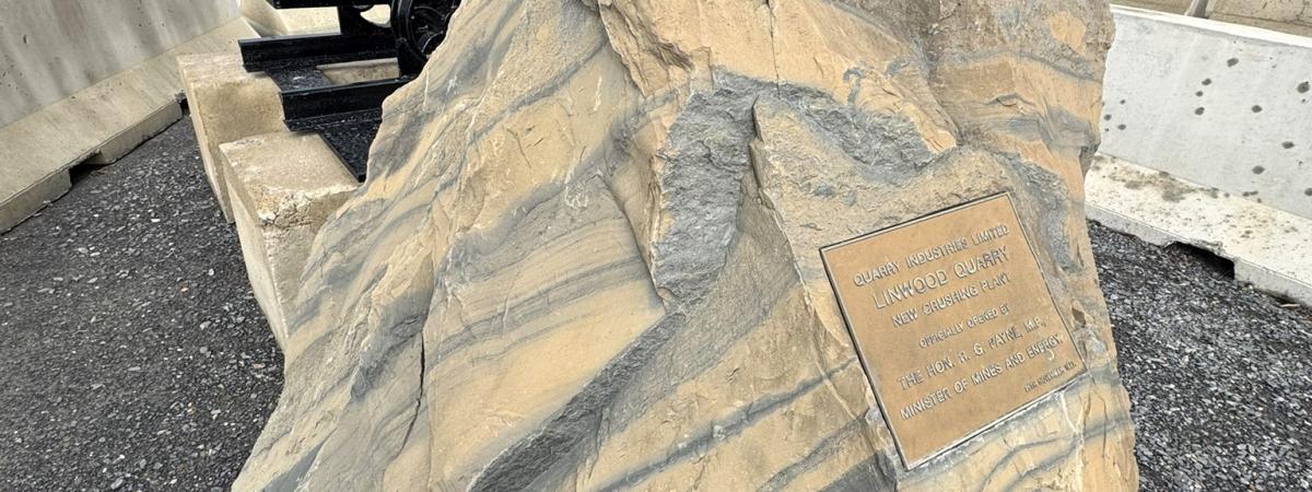 Linwood Quarry has restored and placed one of the original cable car carts at the site’s weighbridge