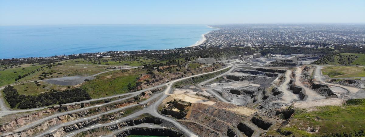 Aerial view of Linwood Quarry