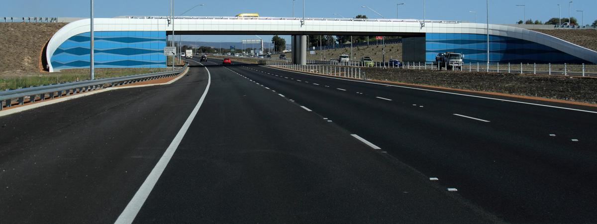 Road paved with asphalt 
