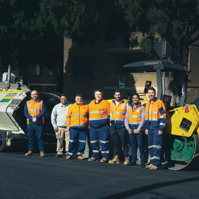 Boral asphalt team at Burwood