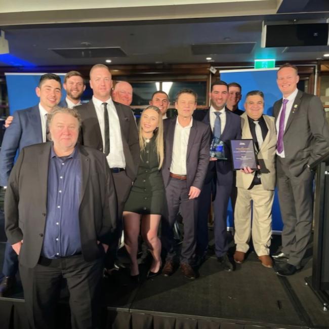 Asphalt team accepts 2025 AfPA award for Western Sydney Airport best project over $10m