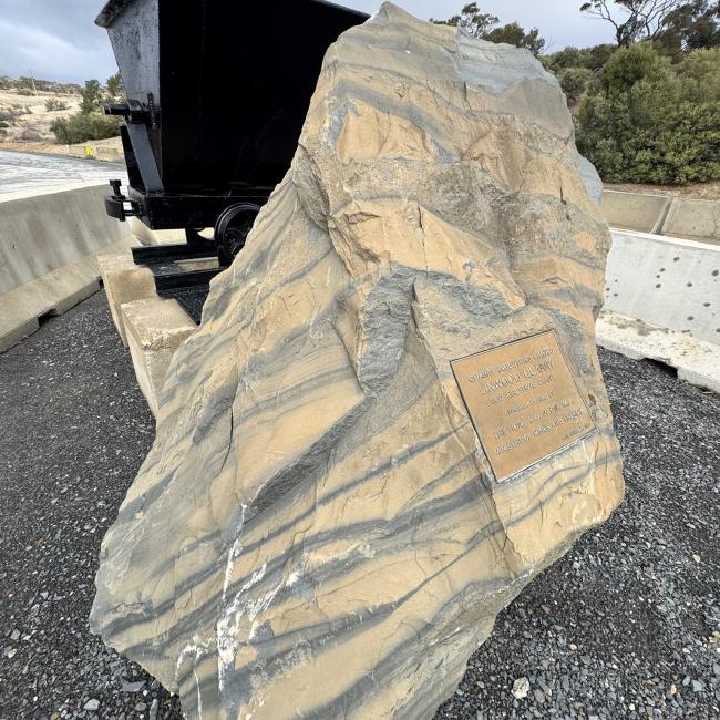 Linwood Quarry has restored and placed one of the original cable car carts at the site’s weighbridge
