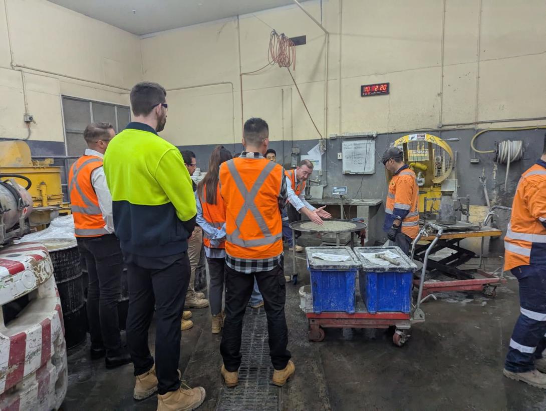 Material Technical Services lab - Australian Institute of Quantity Surveyors visit 