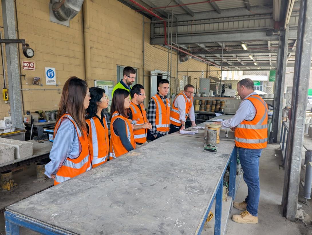 Material Technical Services lab - Australian Institute of Quantity Surveyors visit 