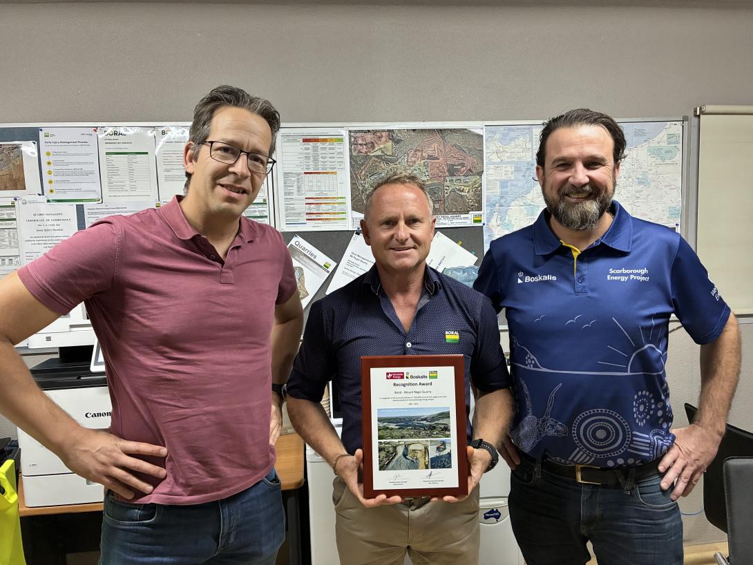Boral team receives Recognition Award for Scarborough Energy Project