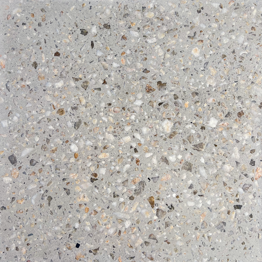 South-East Queensland boralstone polished concrete in colour Snowdrift