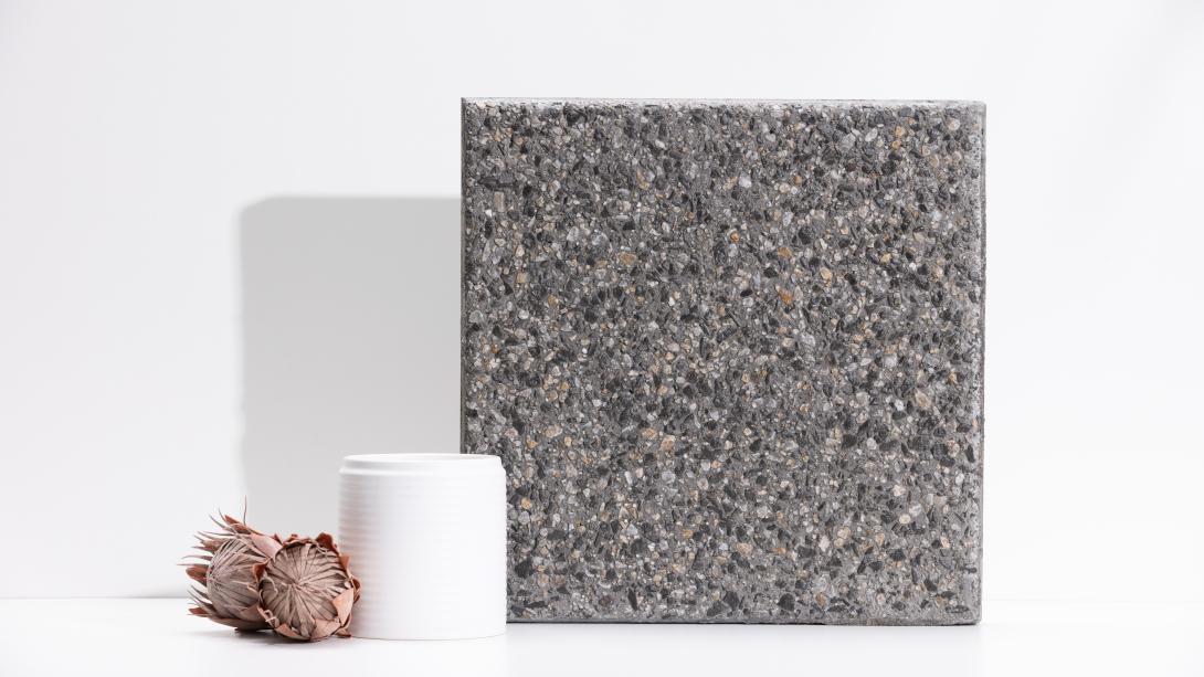 Exposed aggregate concrete in Asteroid colour from NSW Metro range