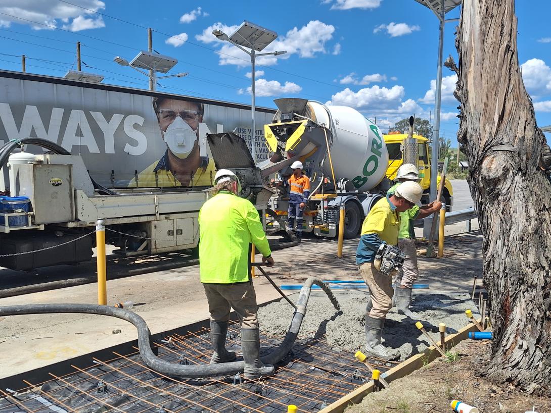 Recarbonated aggregates concrete Trial - Pump