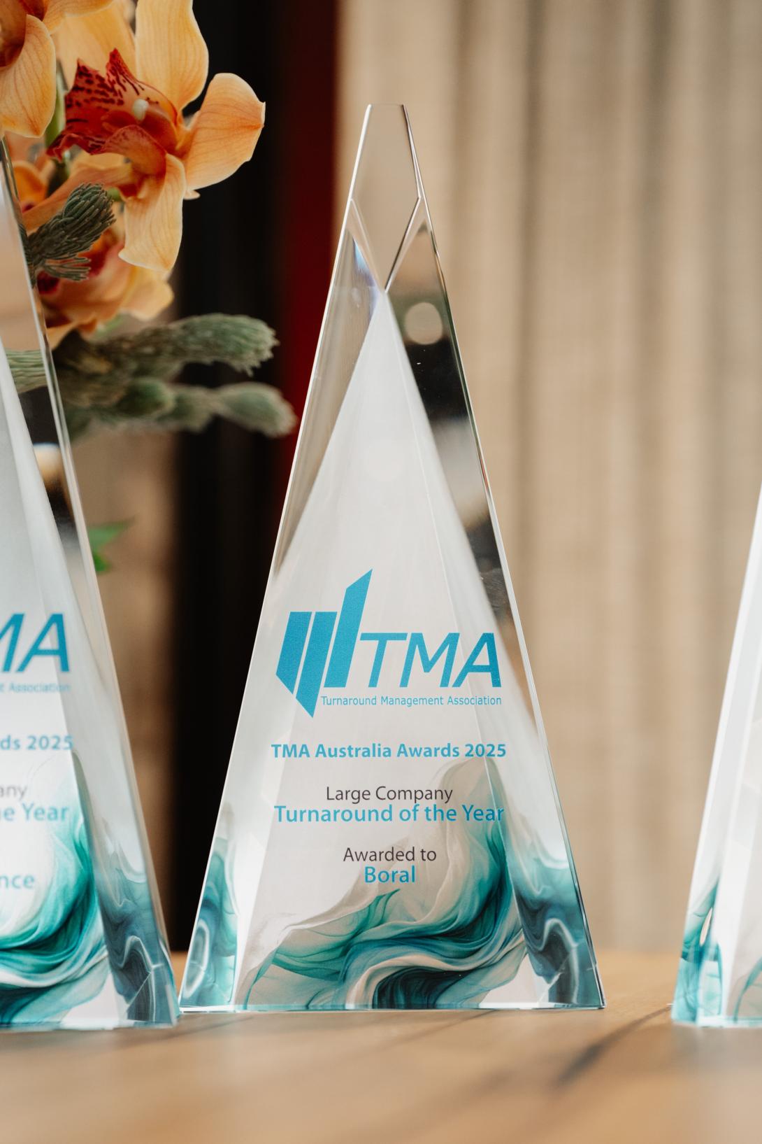 Boral wins Large Company Turnaround Award 2025 from TMA