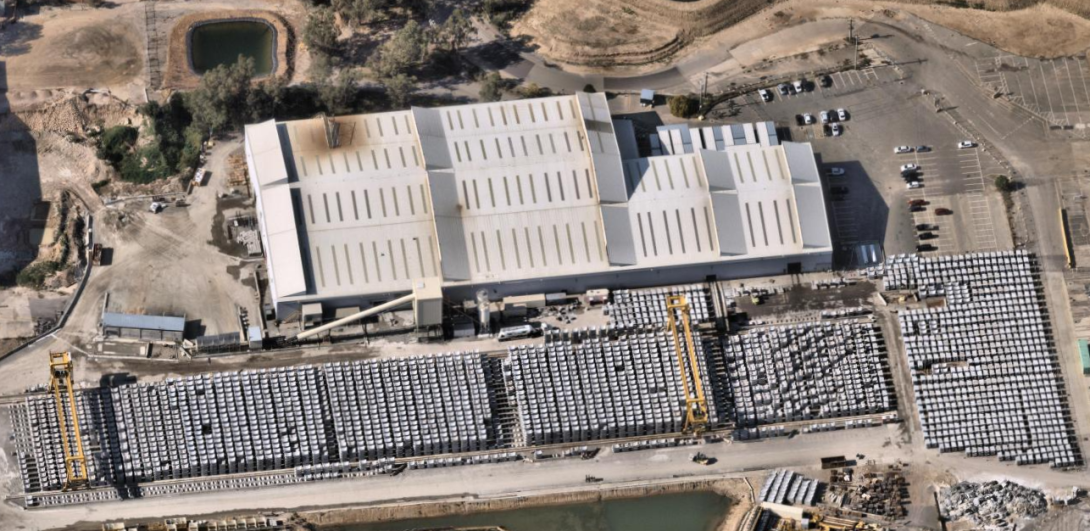 Aerial view of the precast concrete segments from Alkimos Desalination Plant