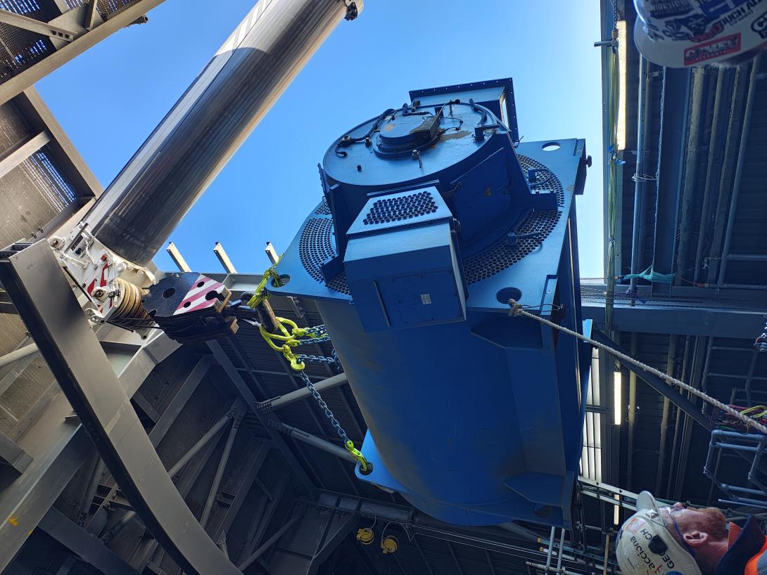 close up of motor mill in position at geelong