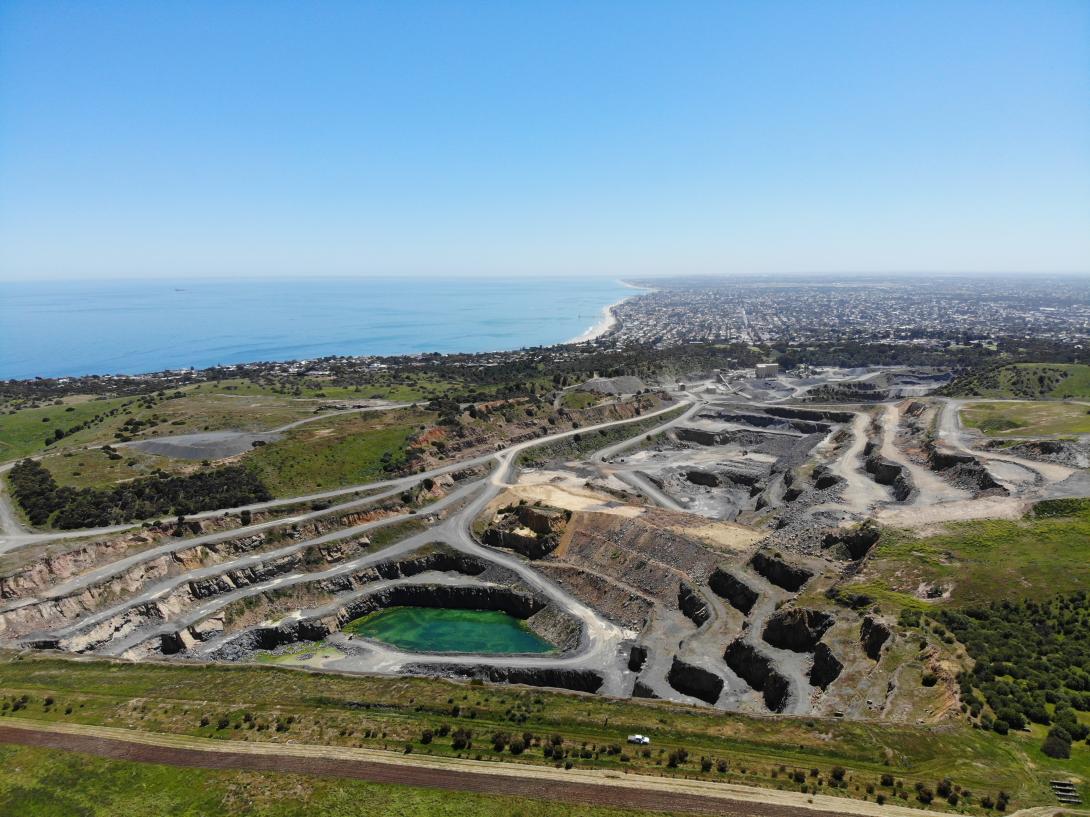 Aerial view of Linwood Quarry