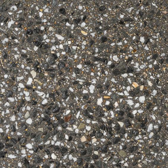 Midnight – Exposé® exposed aggregate concrete in deep charcoal tone with Indian Ink oxide, ideal for driveways, patios and paths